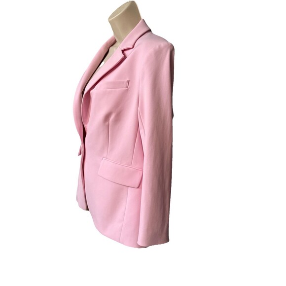 Veronica Beard Schoolboy Dickey Jacket Size 8 One Button Blazer Ice Pink Cutaway - Picture 5 of 11